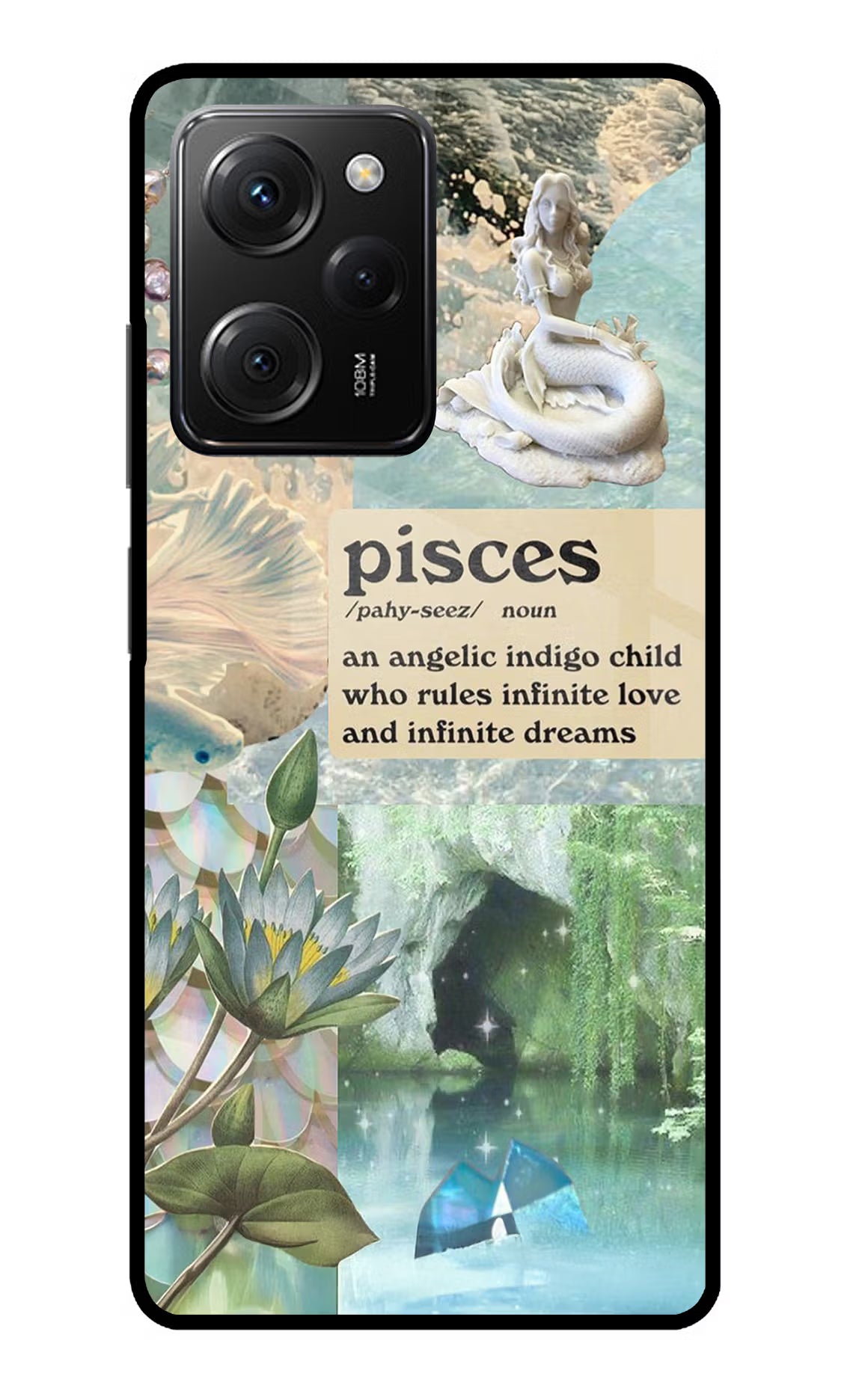 Pisces Zodiac Poco X5 Pro 5G Glass Case Back Cover by Casekaro