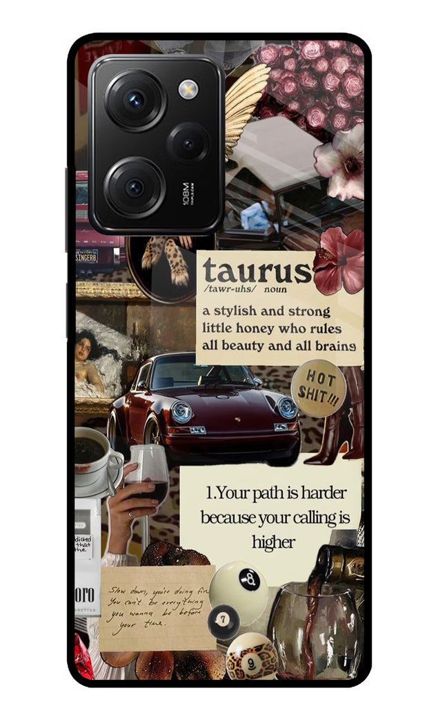 Taurus Zodiac Poco X5 Pro 5G Glass Case