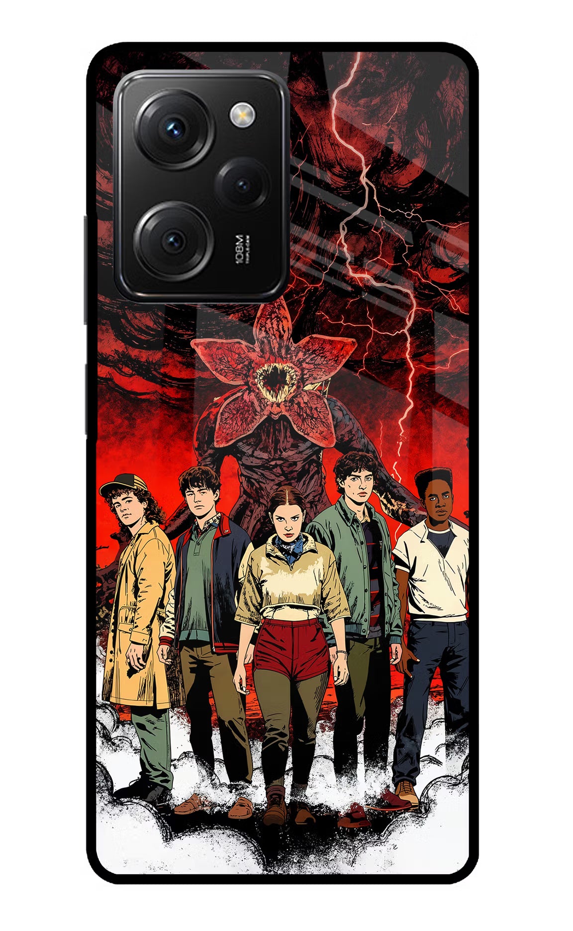 Ordinary Things Characters Poco X5 Pro 5G Glass Case Back Cover by Casekaro