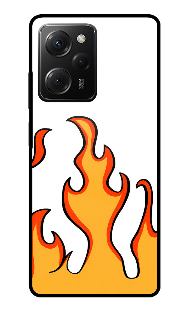 Fired Up – White Poco X5 Pro 5G Glass Case