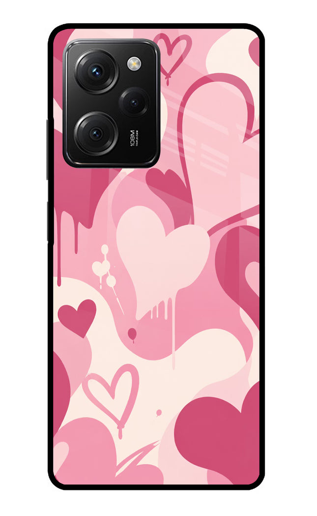Hearty case Poco X5 Pro 5G Glass Case Back Cover by Casekaro