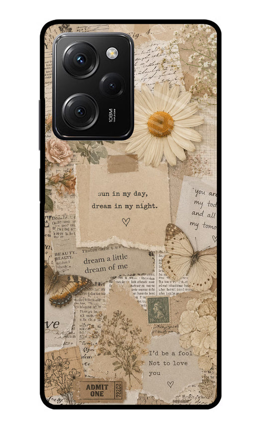 Vintage case Poco X5 Pro 5G Glass Case
