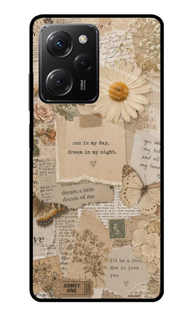 Vintage case Poco X5 Pro 5G Glass Case