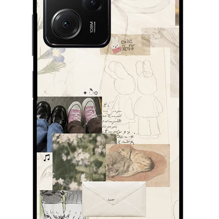 Soft Aesthetic Poco X5 Pro 5G Glass Case