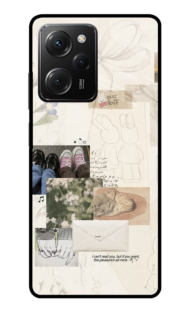 Soft Aesthetic Poco X5 Pro 5G Glass Case