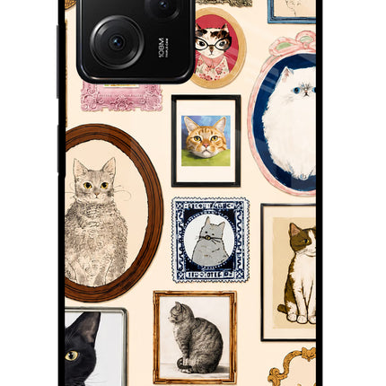 Mirror Cats Poco X5 Pro 5G Glass Case