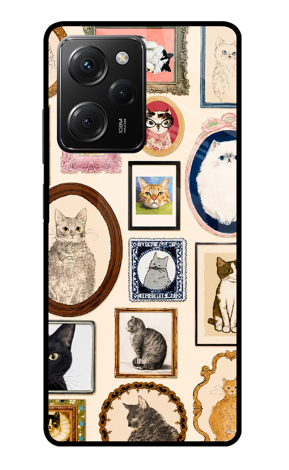 Mirror Cats Poco X5 Pro 5G Glass Case