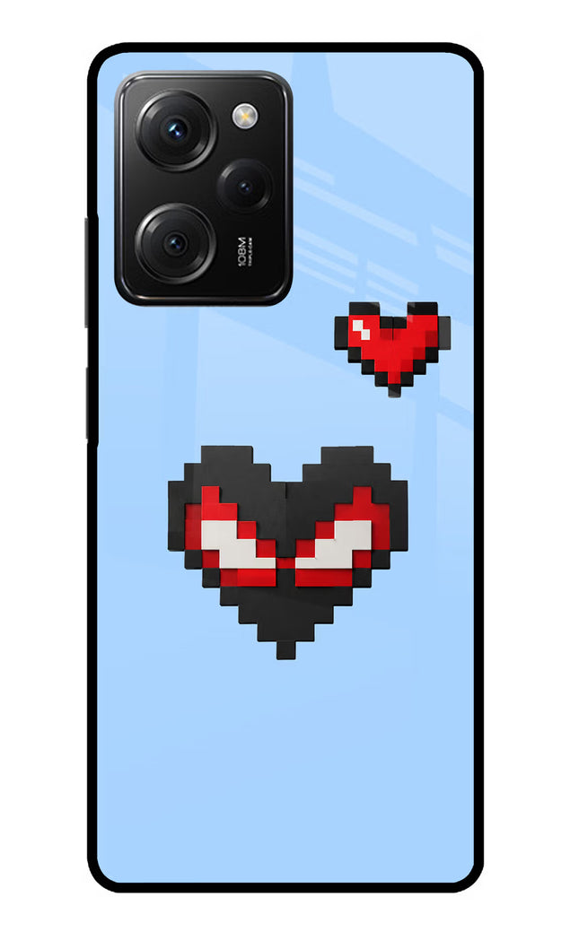 Peter Heart Poco X5 Pro 5G Glass Case