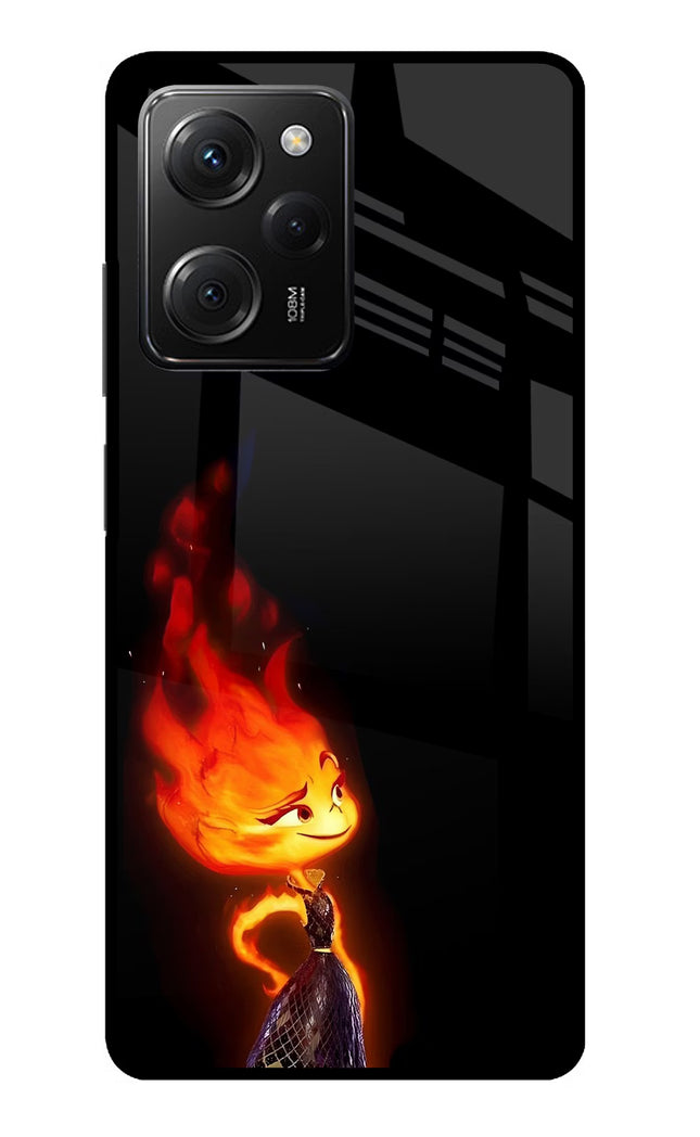 Ember Flame Poco X5 Pro 5G Glass Case