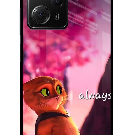 Always Cat Poco X5 Pro 5G Glass Case