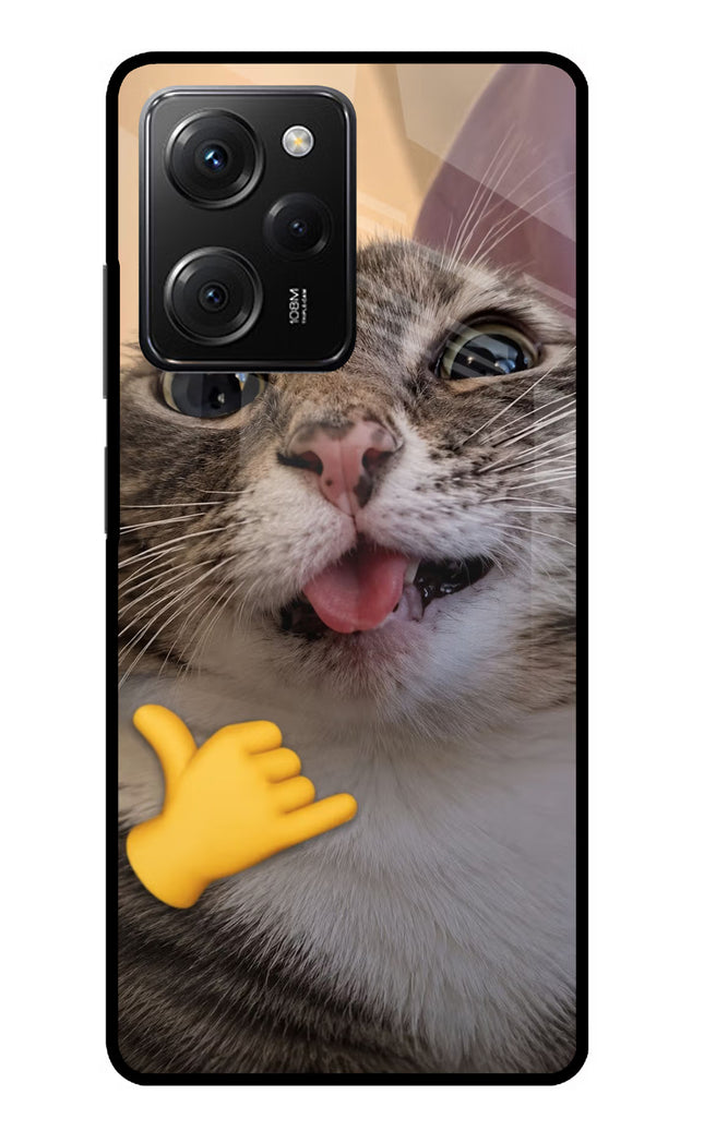 Silly Cat Call Poco X5 Pro 5G Glass Case