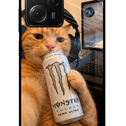 Gamer Cat Energy Poco X5 Pro 5G Glass Case