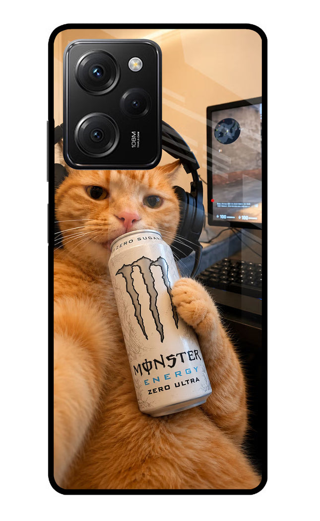 Gamer Cat Energy Poco X5 Pro 5G Glass Case