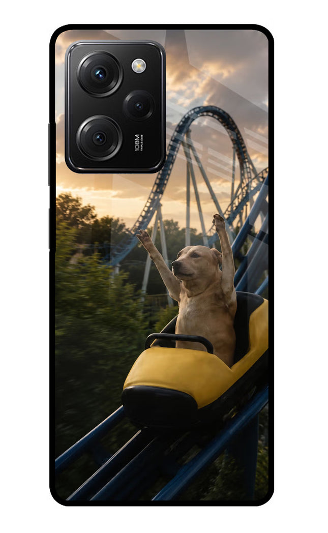 Rollercoaster Dog Poco X5 Pro 5G Glass Case