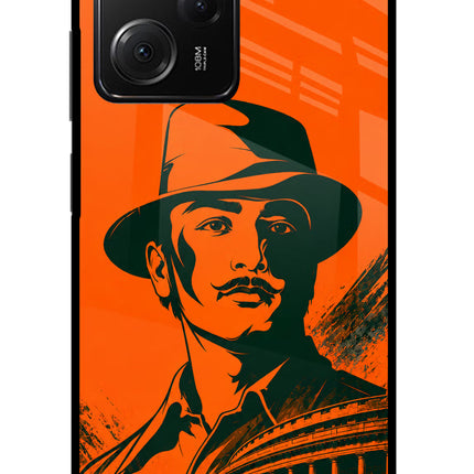 Bhagat Singh Legacy Poco X5 Pro 5G Glass Case Back Cover by Casekaro