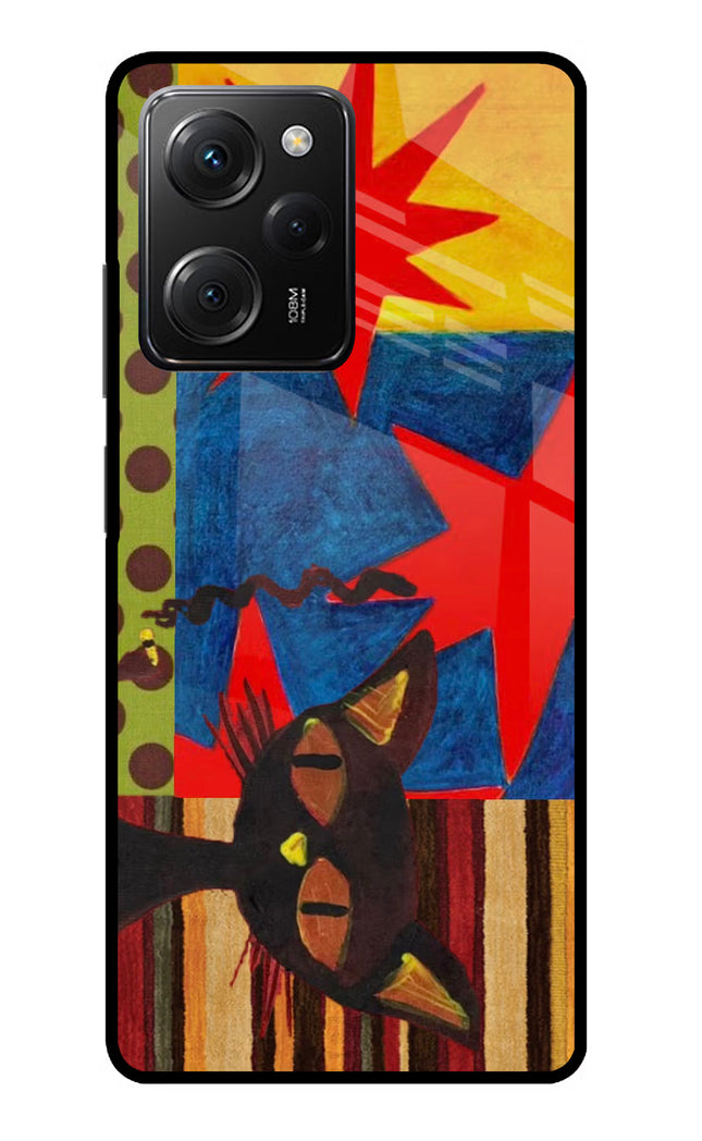 Pop Cat Poco X5 Pro 5G Glass Case