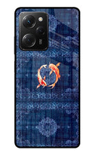 Koi Blue Poco X5 Pro 5G Glass Case