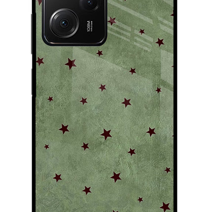 Green Stars Poco X5 Pro 5G Glass Case