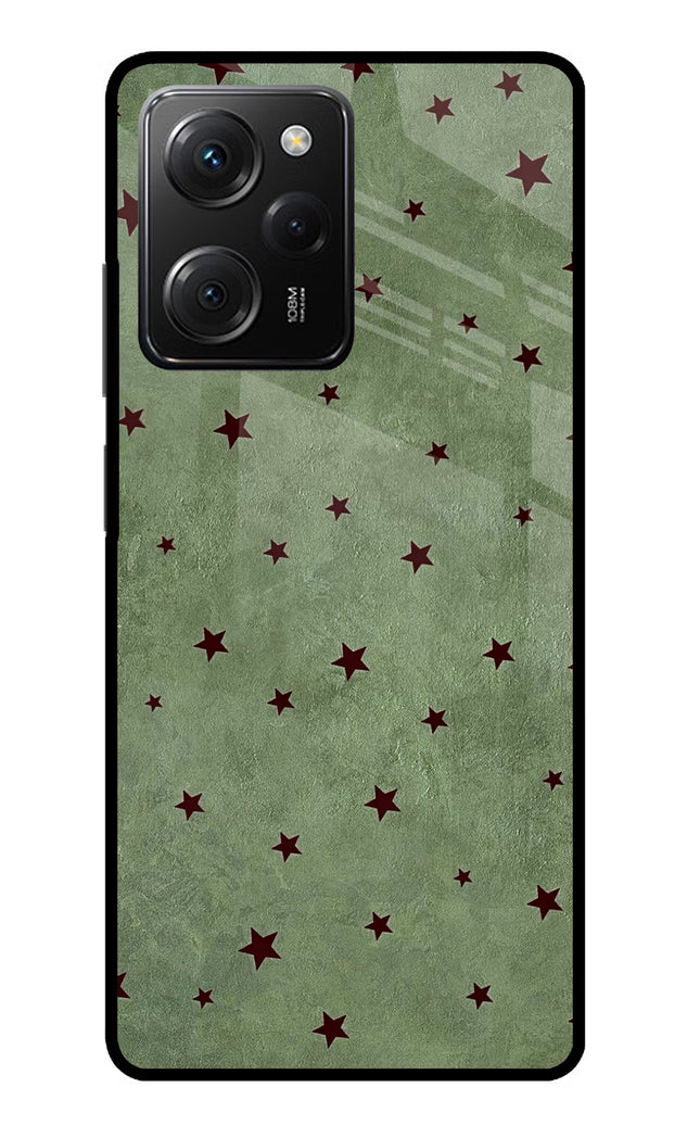 Green Stars Poco X5 Pro 5G Glass Case