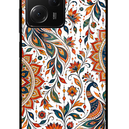 White Mayura Poco X5 Pro 5G Glass Case