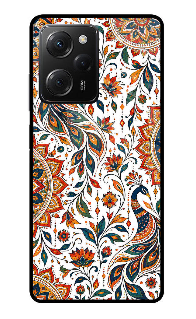 White Mayura Poco X5 Pro 5G Glass Case