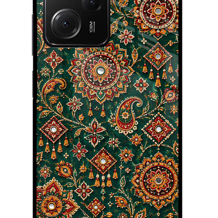 Green Pataka Poco X5 Pro 5G Glass Case