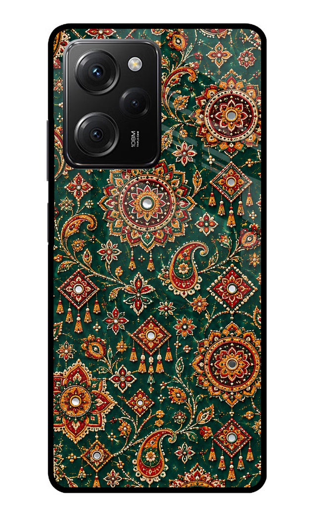 Green Pataka Poco X5 Pro 5G Glass Case