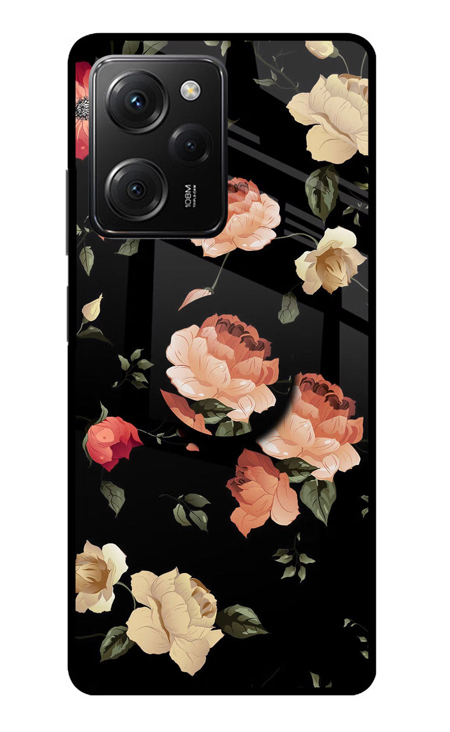 Flowers Poco X5 Pro 5G Pop Case, Glass case