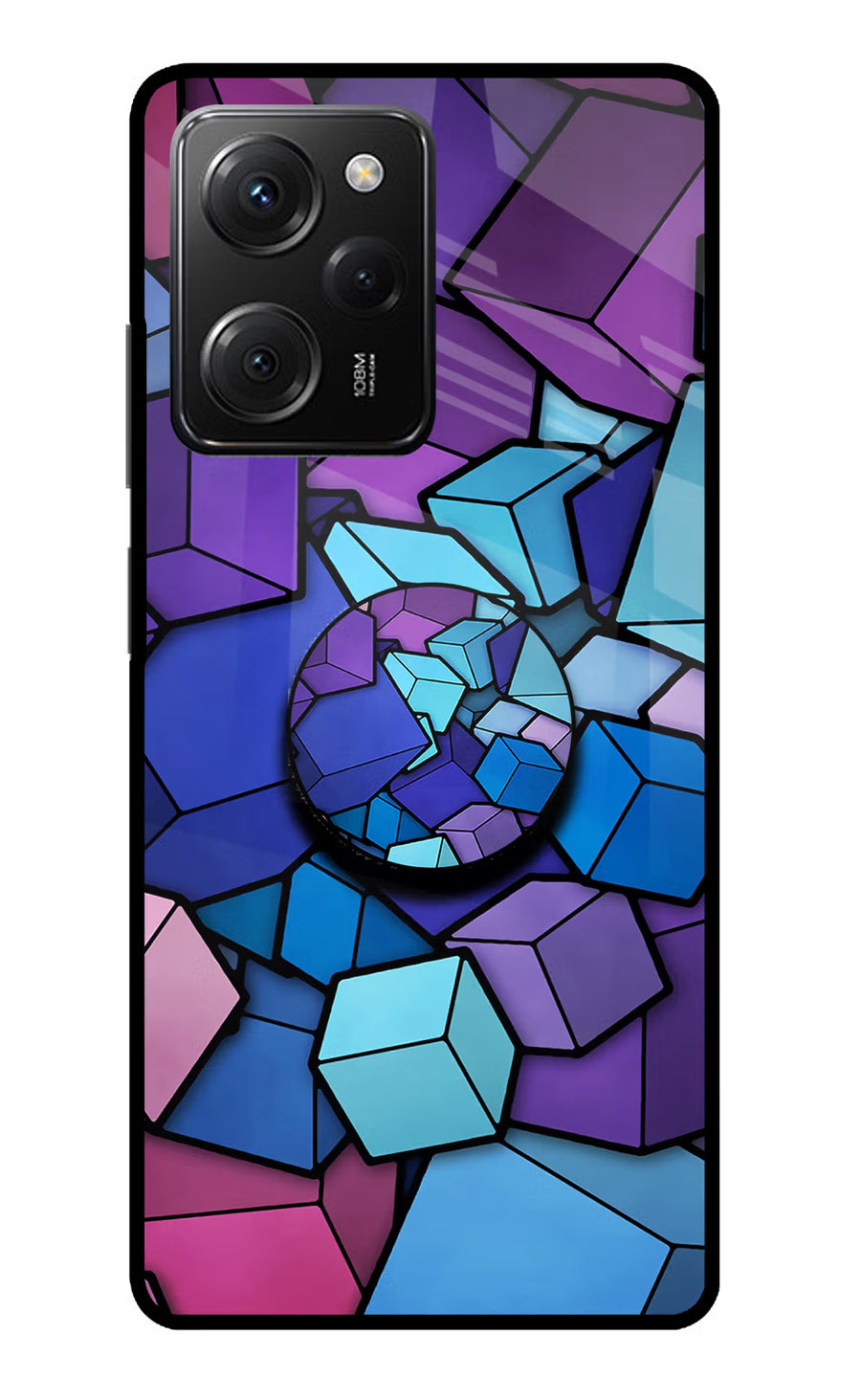 Cubic Abstract Poco X5 Pro 5G Pop Case, Glass case