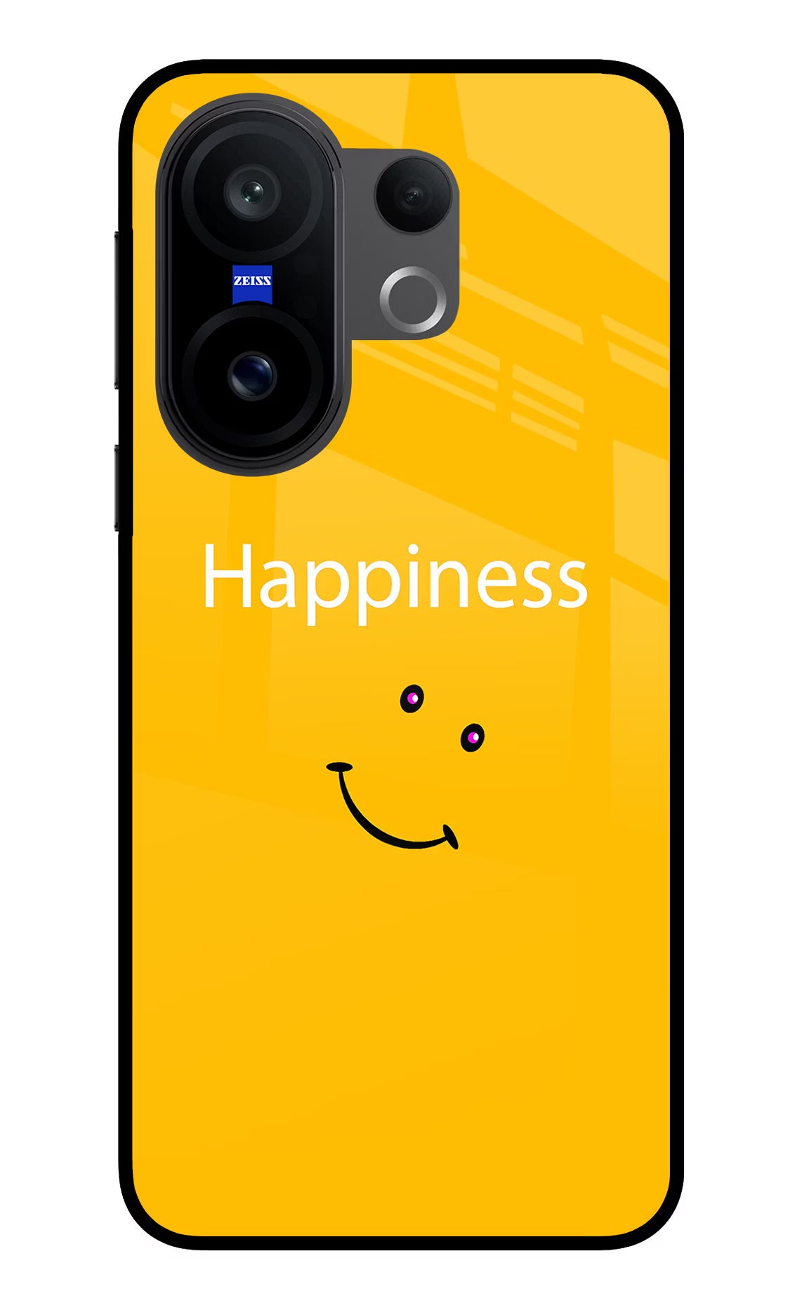 Happiness With Smiley Vivo X200 FE Glass Case Back Cover by Casekaro