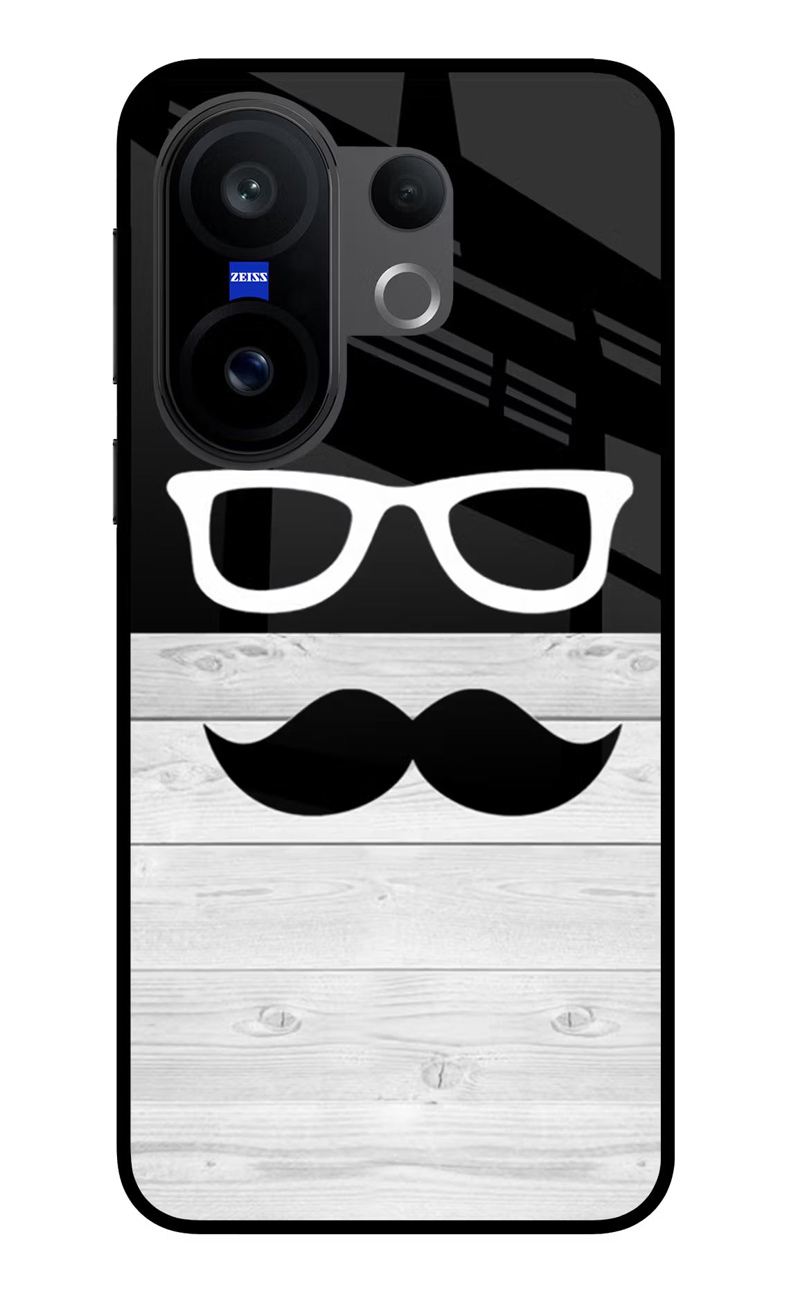 Mustache Vivo X200 FE Glass Case Back Cover by Casekaro