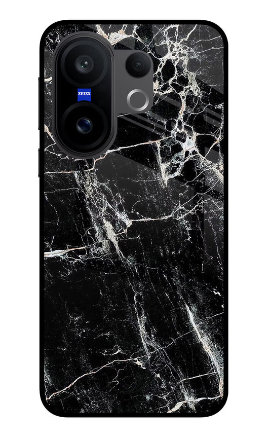 Black Marble Texture Vivo X200 FE Glass Case