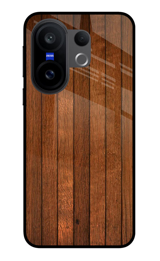 Wooden Artwork Bands Vivo X200 FE Glass Case