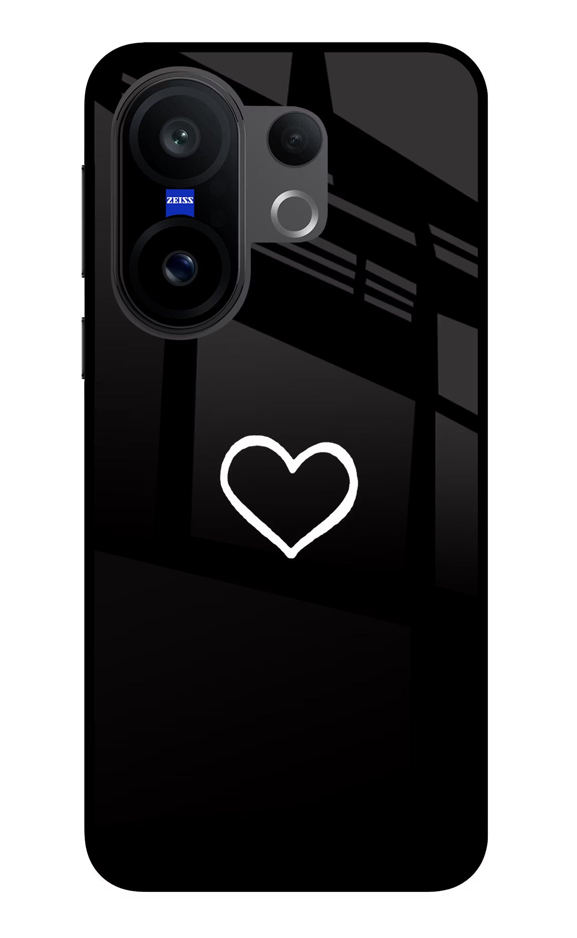 Heart Vivo X200 FE Glass Case Back Cover by Casekaro