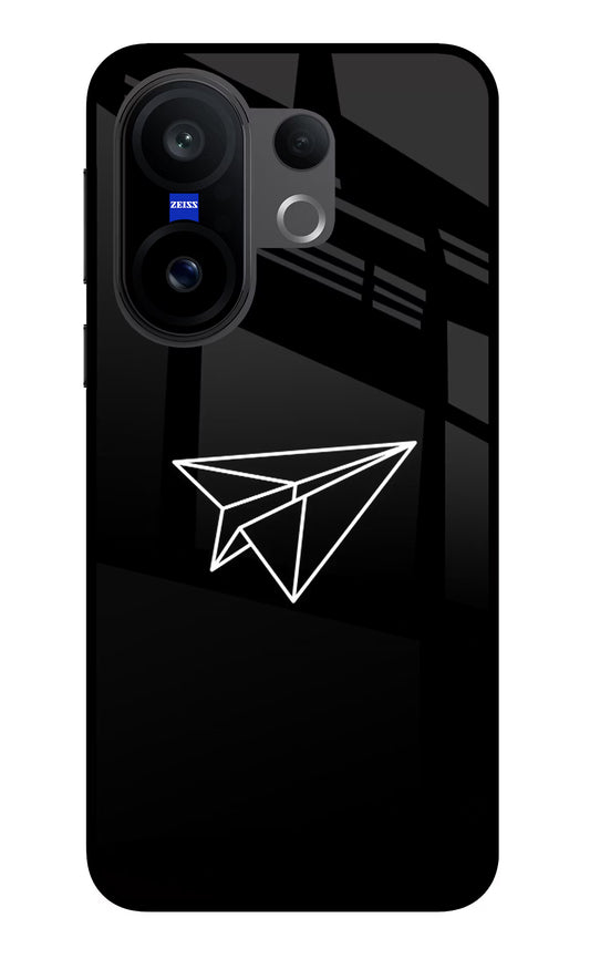 Paper Plane White Vivo X200 FE Glass Case