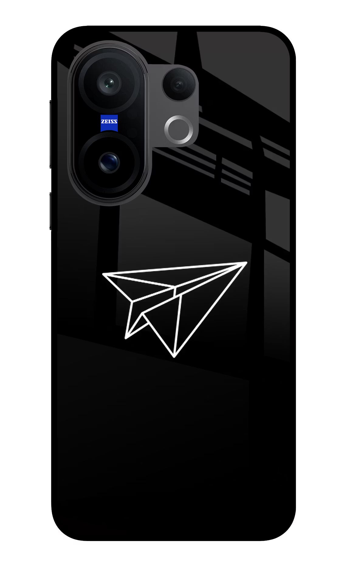 Paper Plane White Vivo X200 FE Glass Case Back Cover by Casekaro