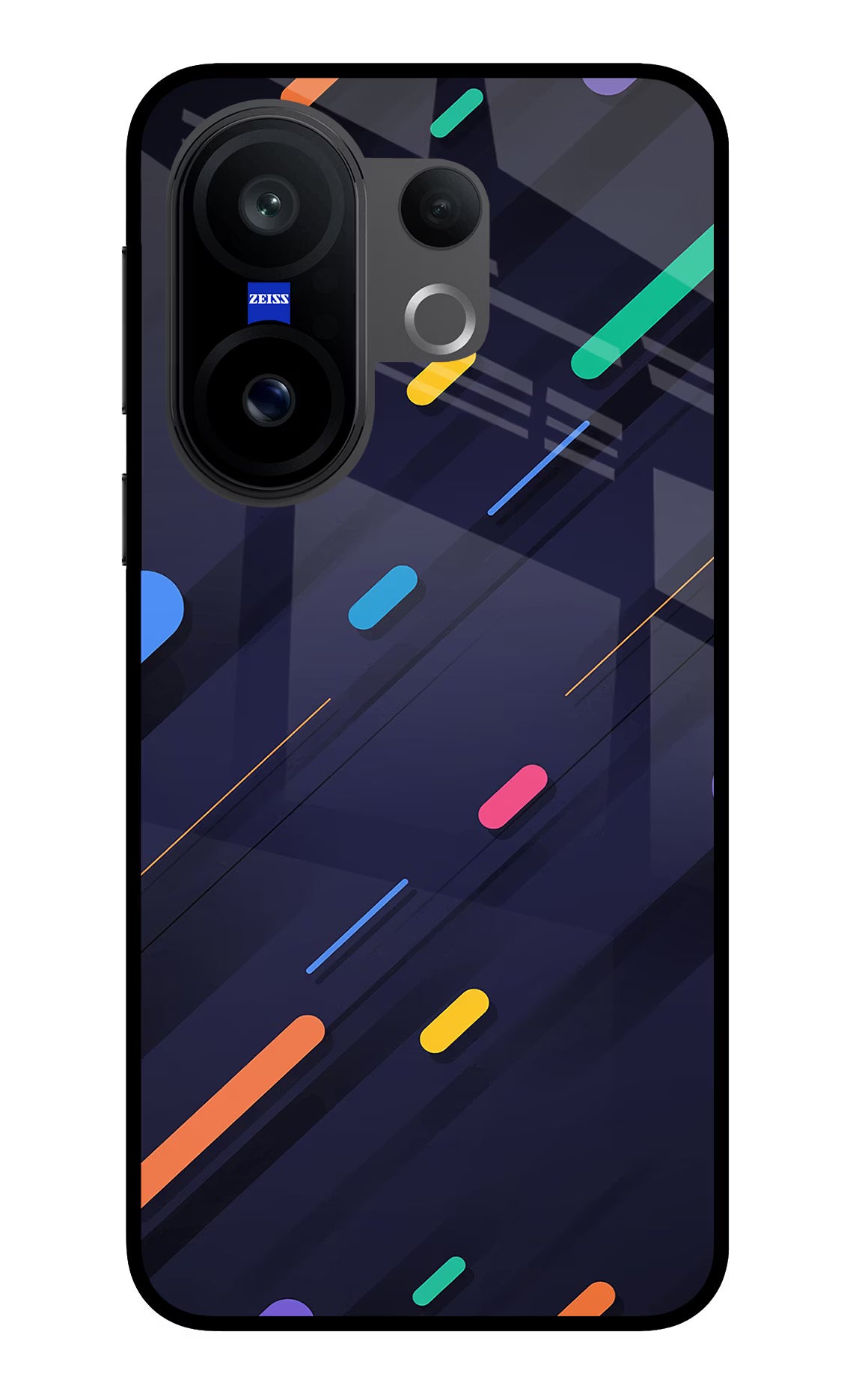 Abstract Design Vivo X200 FE Glass Case Back Cover by Casekaro
