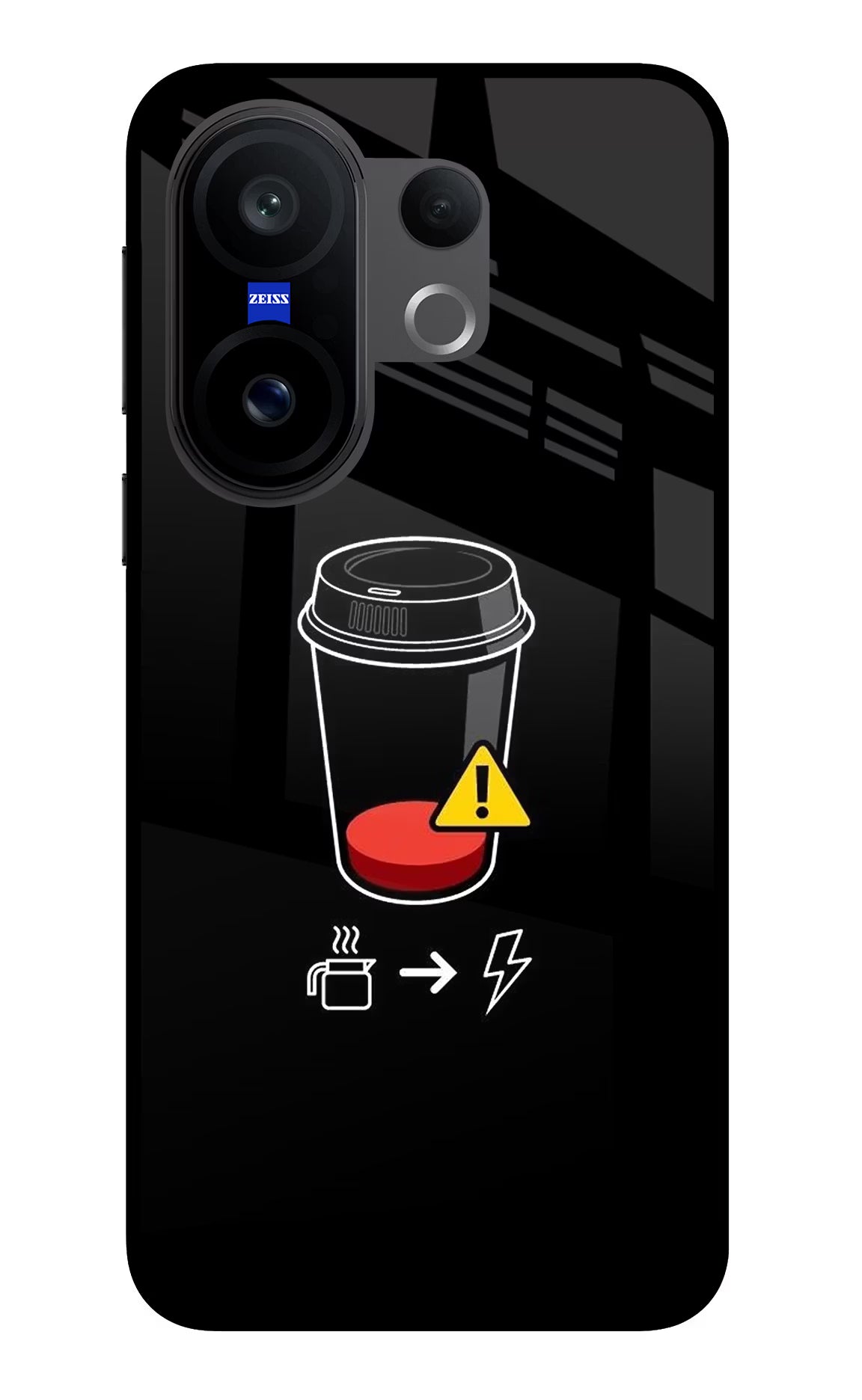 Coffee Vivo X200 FE Glass Case Back Cover by Casekaro