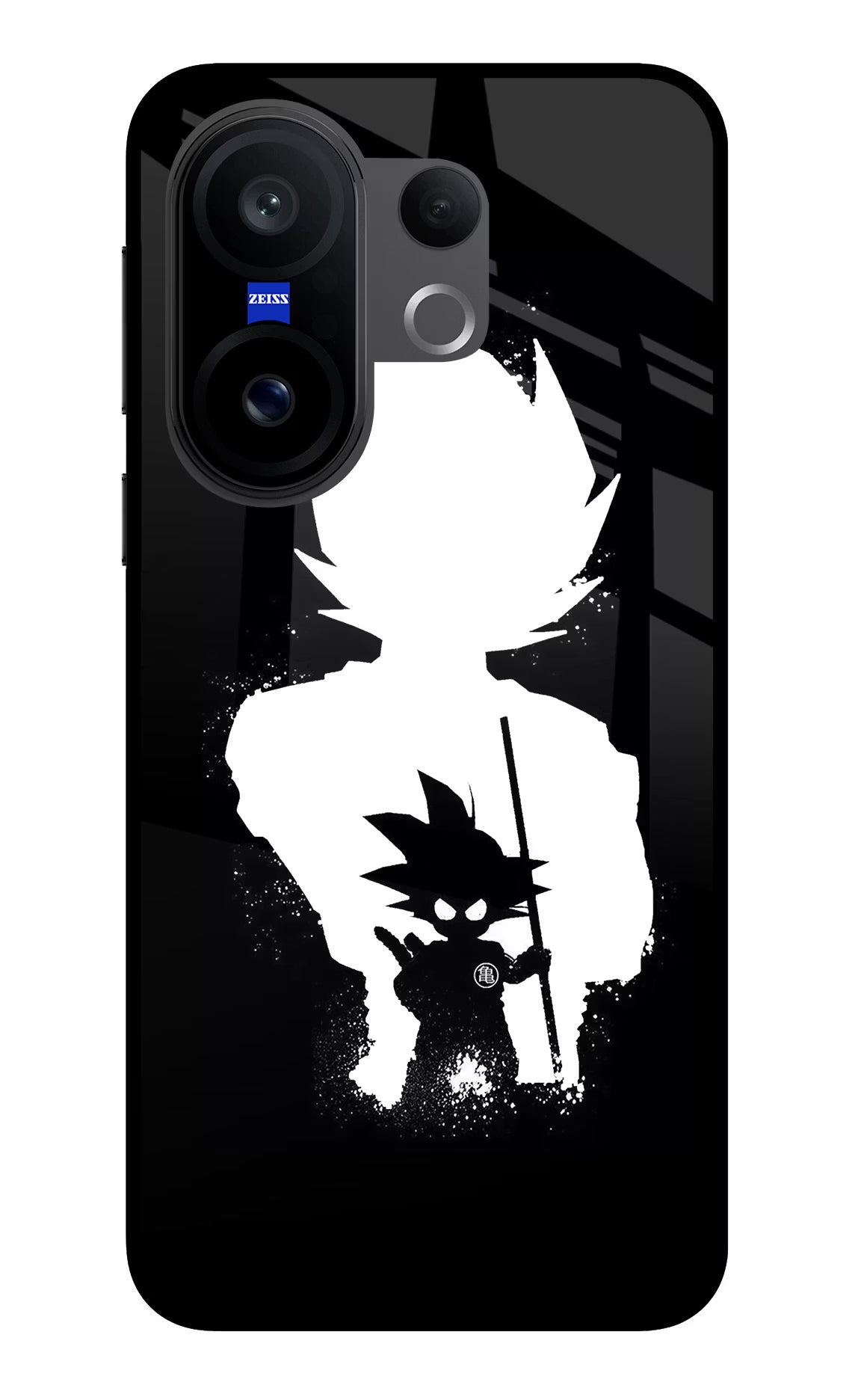 Goku Shadow Vivo X200 FE Glass Case Back Cover by Casekaro