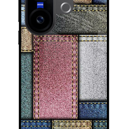 Multicolor Jeans Vivo X200 FE Glass Case Back Cover by Casekaro