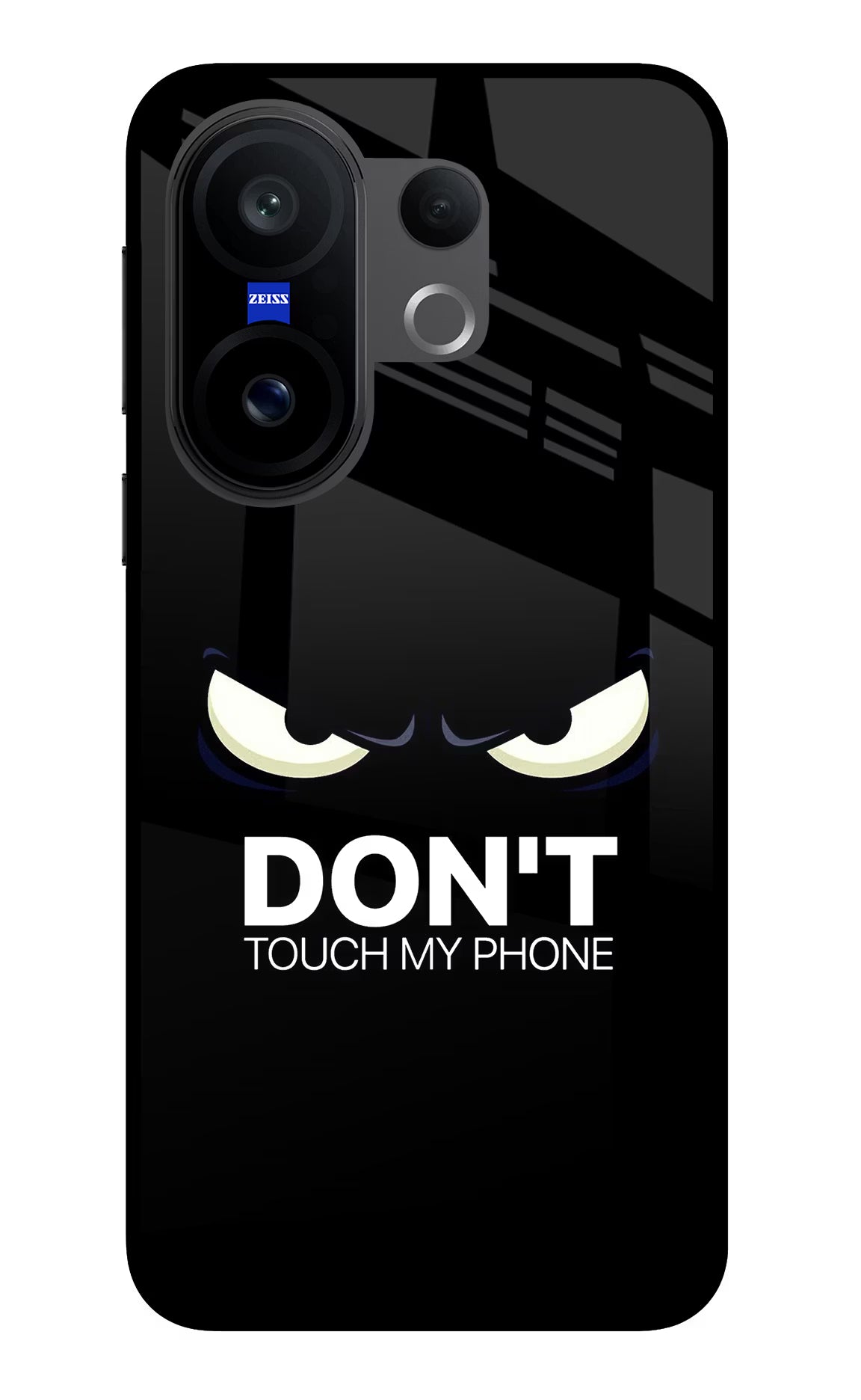 Don'T Touch My Phone Vivo X200 FE Glass Case Back Cover by Casekaro