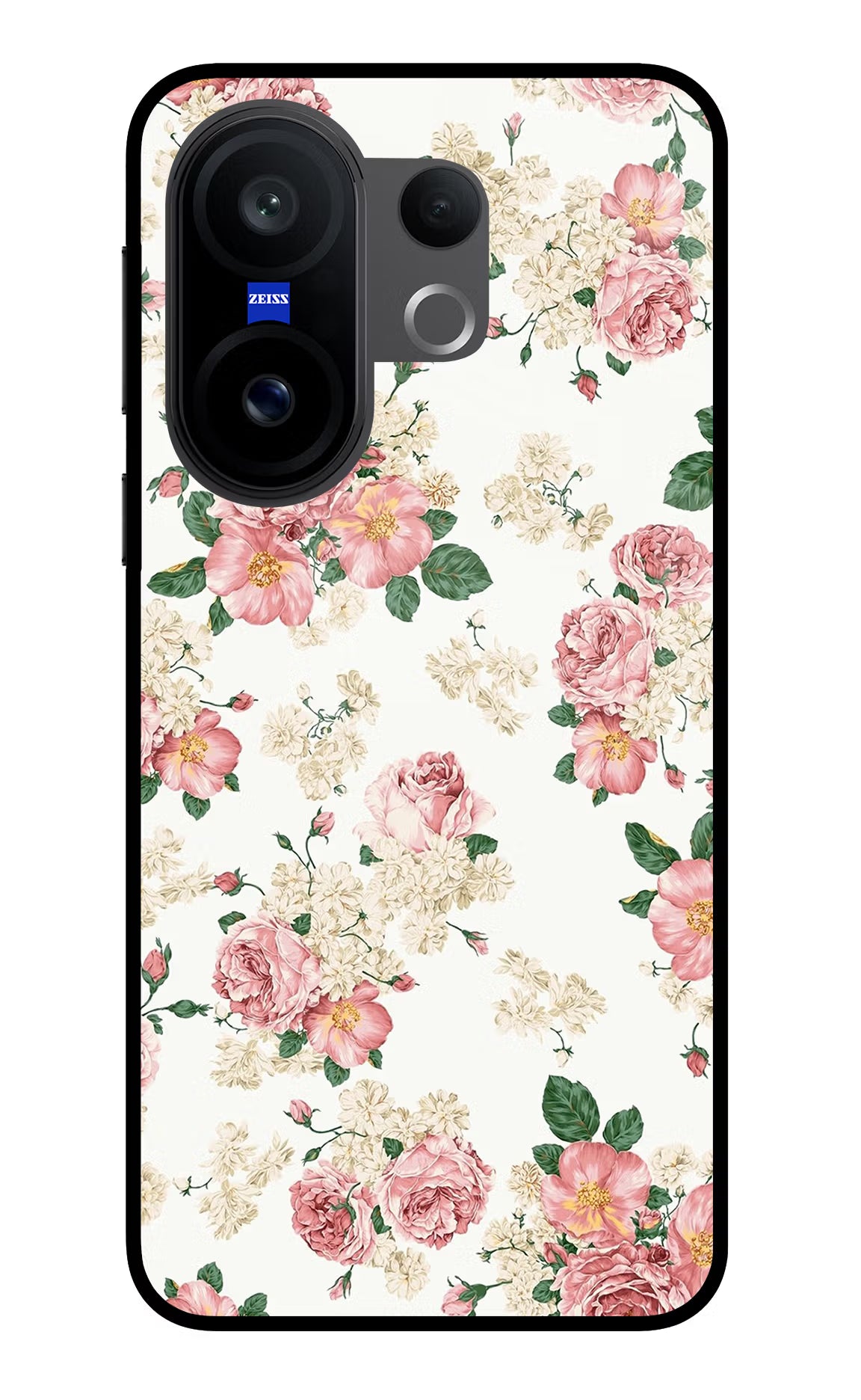 Flowers Vivo X200 FE Glass Case Back Cover by Casekaro