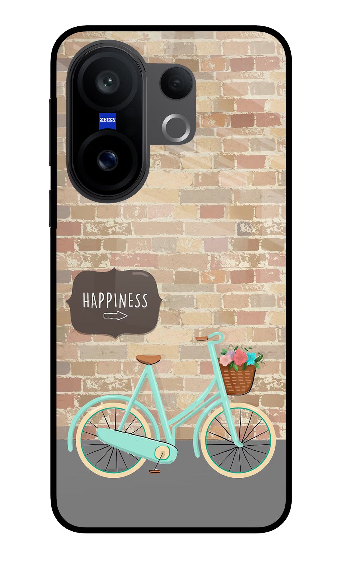 Happiness Artwork Vivo X200 FE Glass Case Back Cover by Casekaro