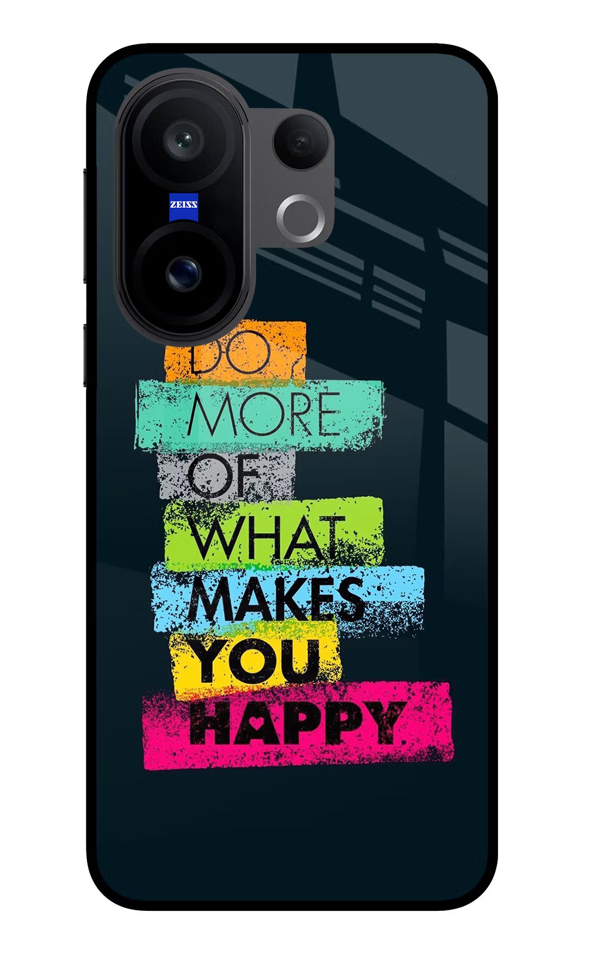 Do More Of What Makes You Happy Vivo X200 FE Glass Case Back Cover by Casekaro