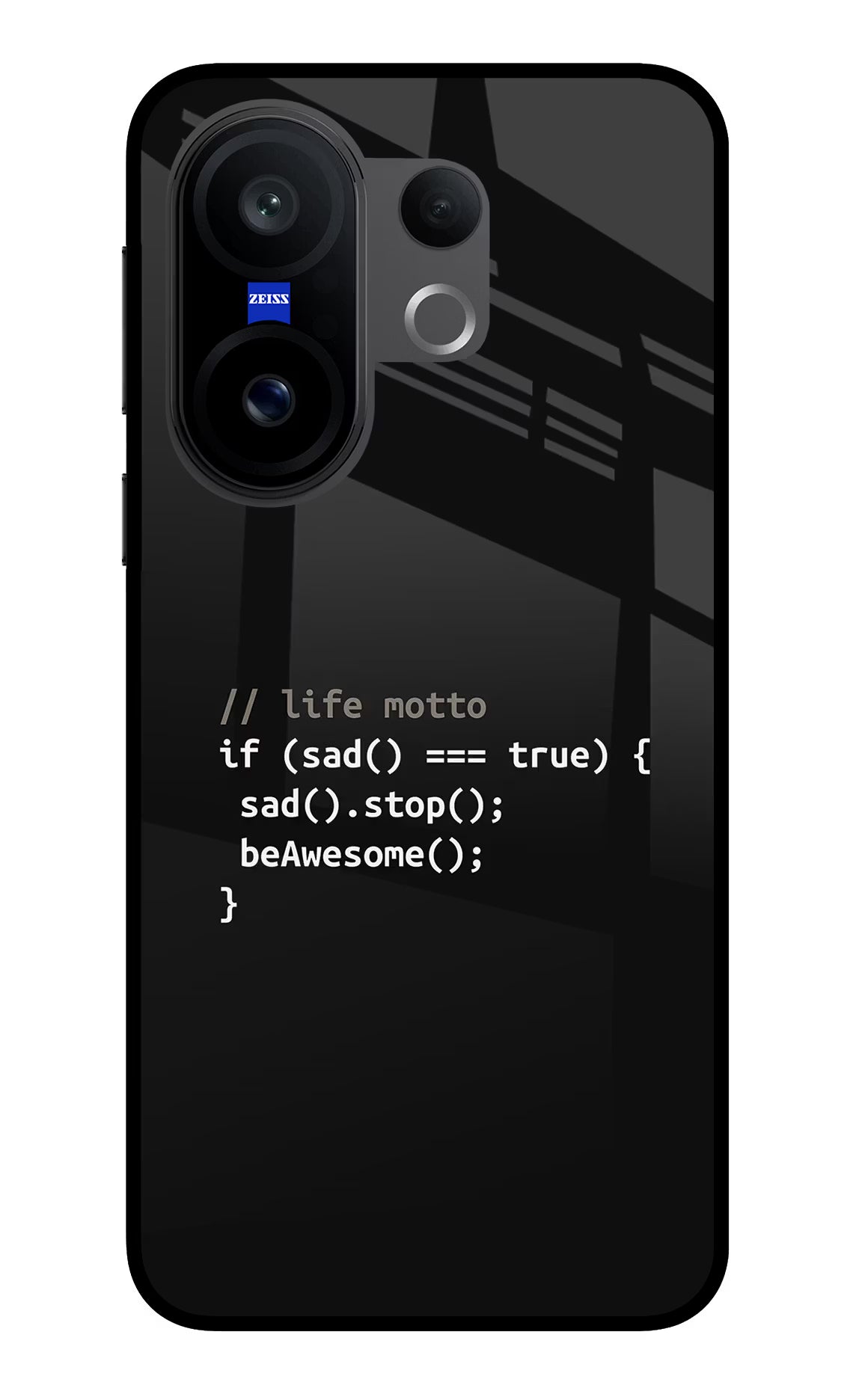 Life Motto Code Vivo X200 FE Glass Case Back Cover by Casekaro