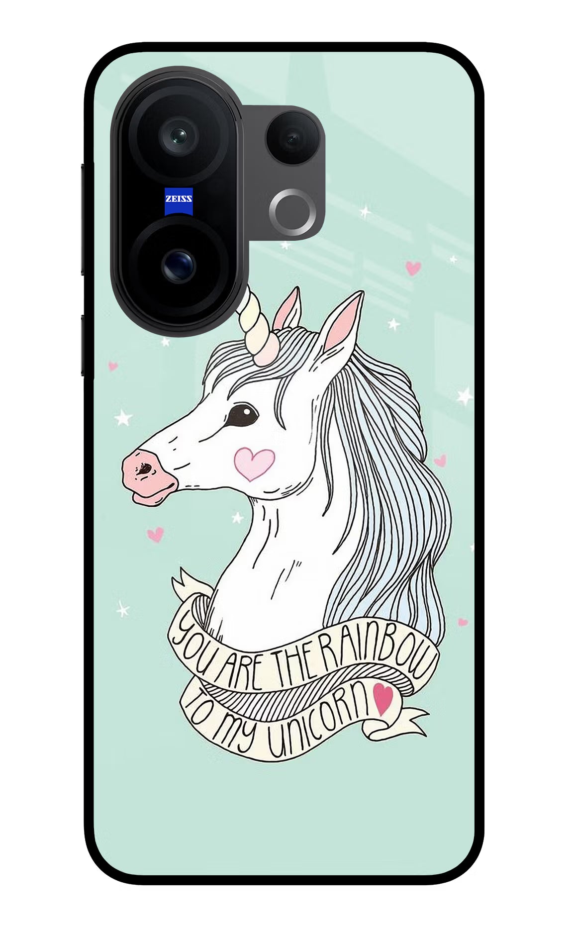Unicorn Wallpaper Vivo X200 FE Glass Case Back Cover by Casekaro