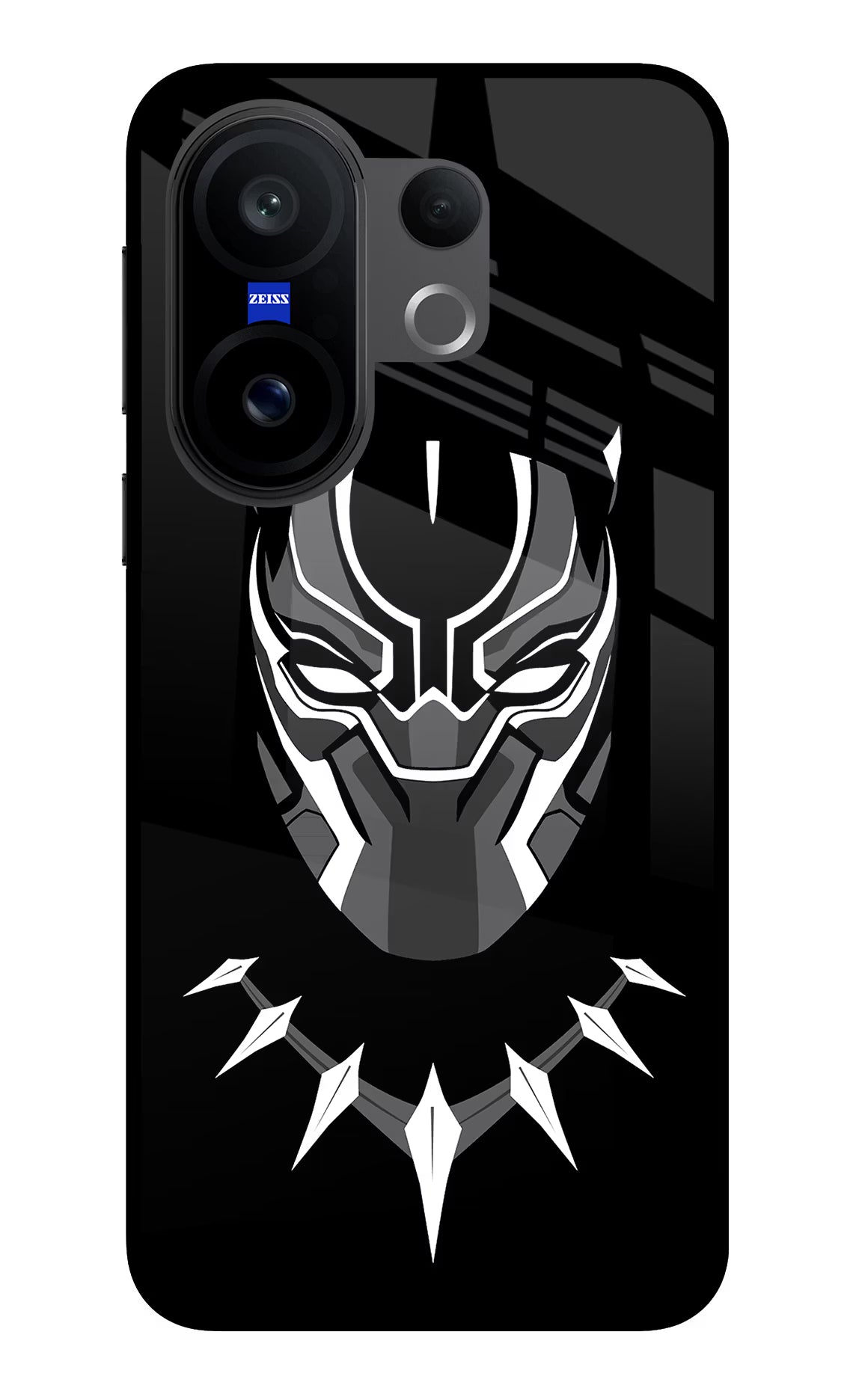 Black Panther Vivo X200 FE Glass Case Back Cover by Casekaro