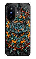 Angry Owl Art Vivo X200 FE Glass Case