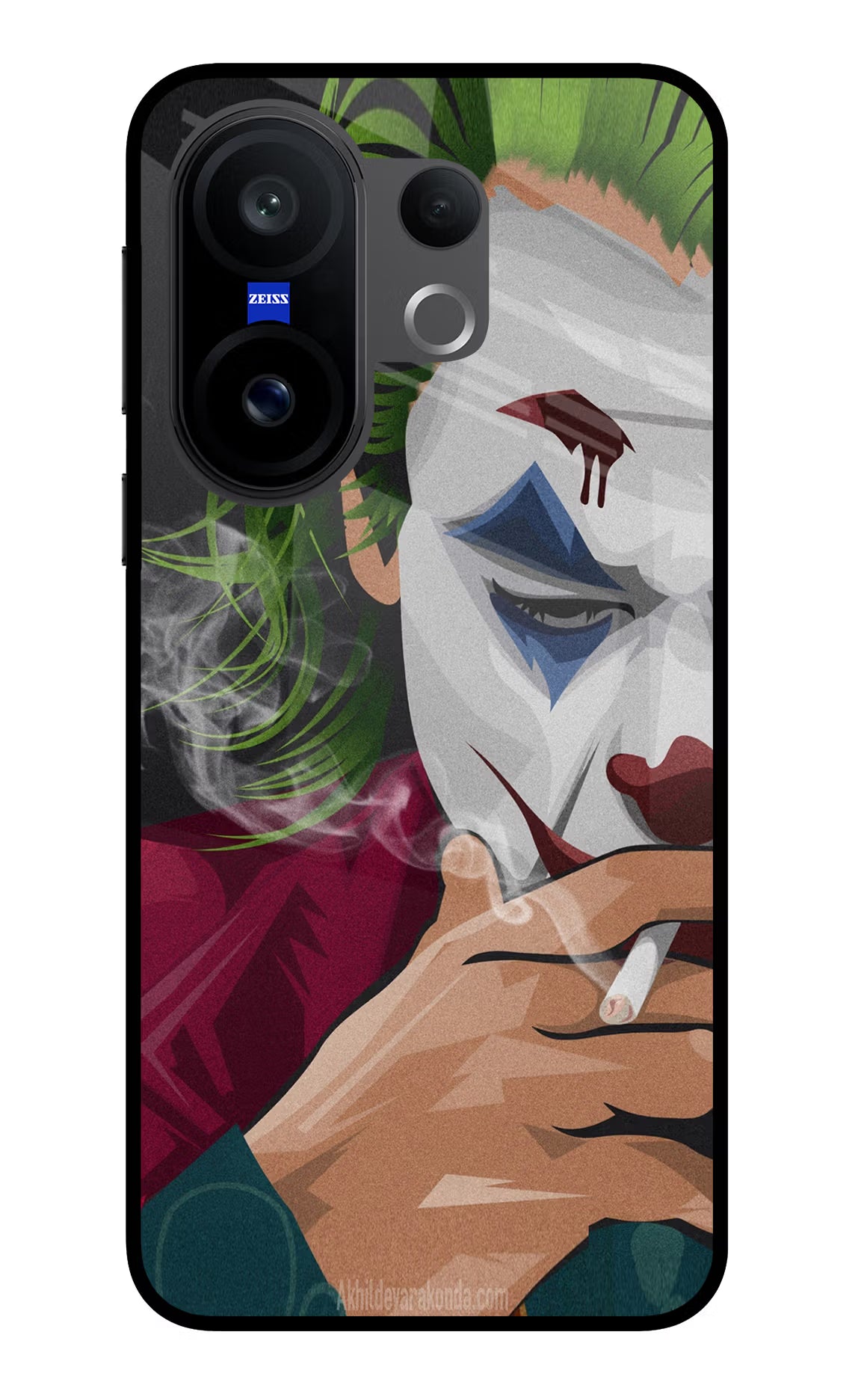 Joker Smoking Vivo X200 FE Glass Case Back Cover by Casekaro