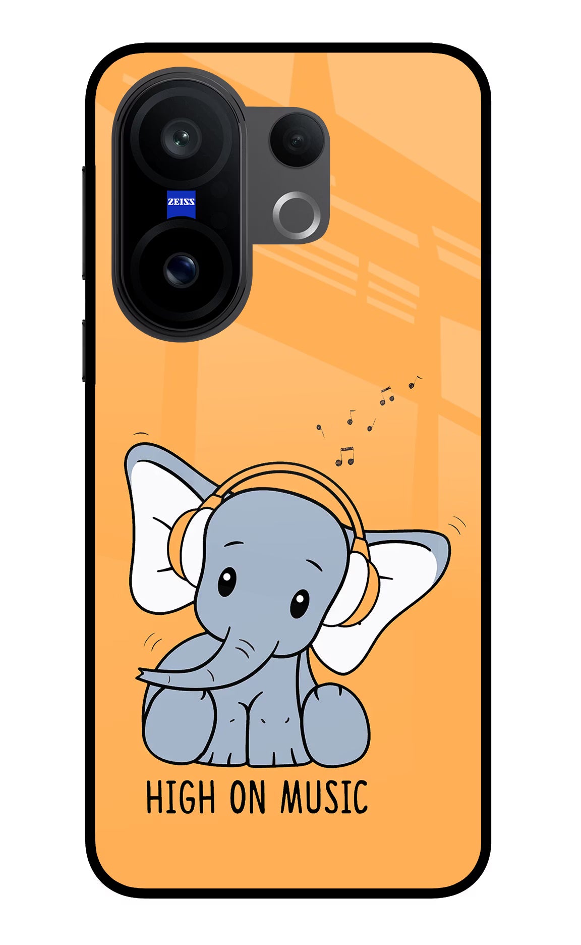 High On Music Vivo X200 FE Glass Case Back Cover by Casekaro